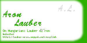 aron lauber business card